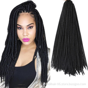 18inch Soft Straight Dreadlocks Crochet Faux Locs with Pointed and Tight Ends Solid And Mixed Colors
